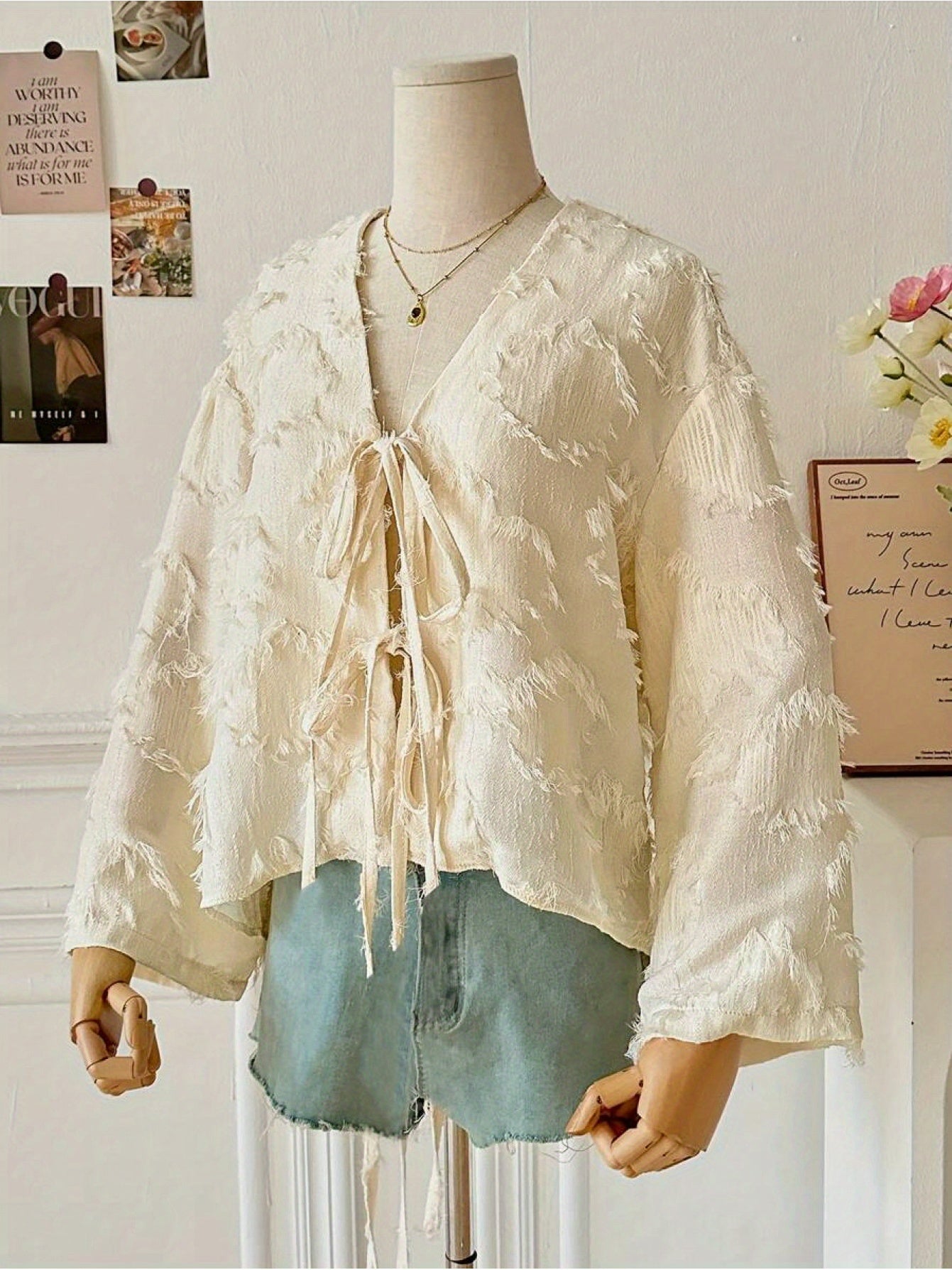 Women'S Elegant V-Neck Cardigan with Tie-Front Detail - Lightweight Open Front Sweater for Fall\u002FWinter, Solid Color, Perfect for Casual or Holiday Outfits, Sweater Cardigan, Winter Fashion, Laceup Detailing