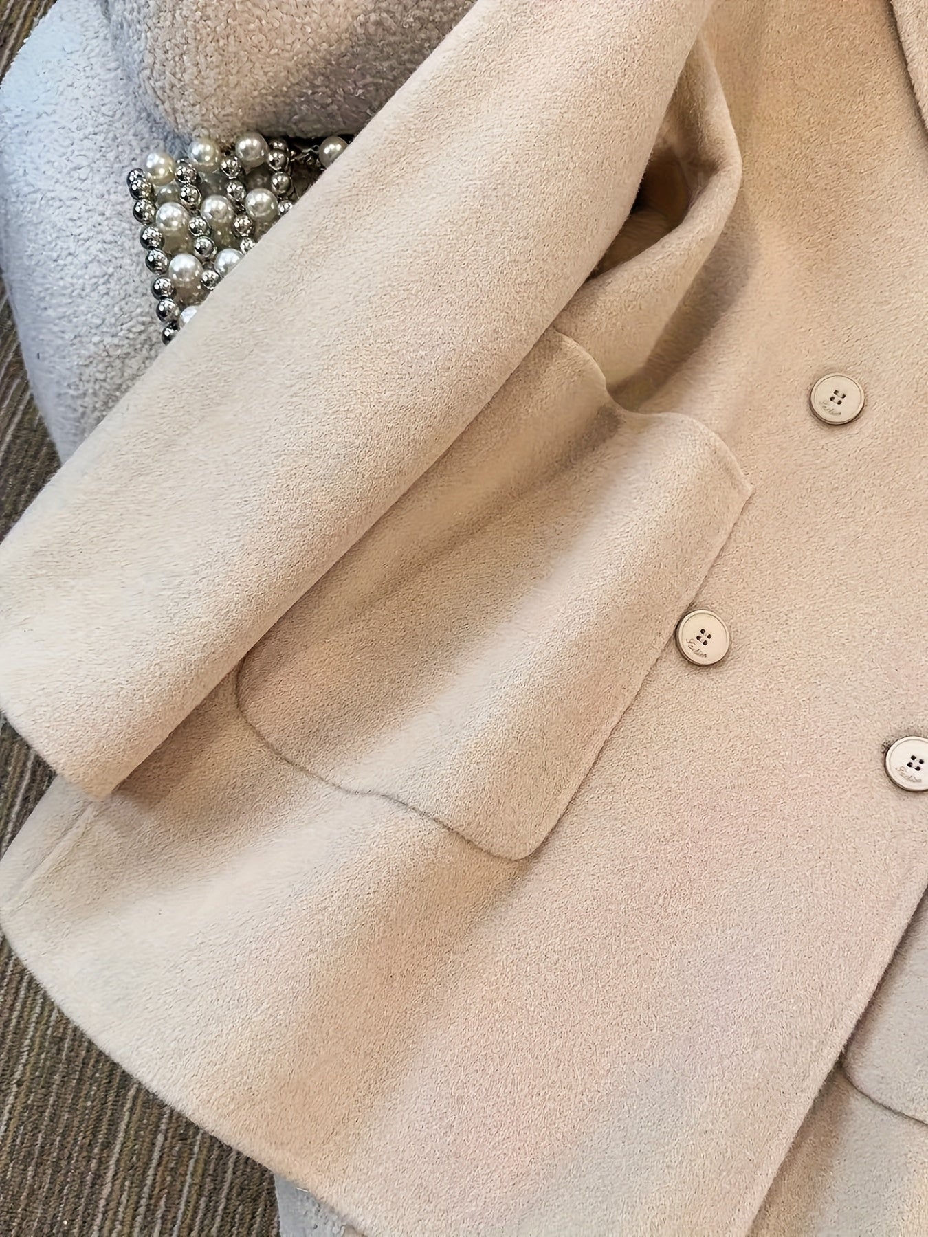 Women'S Vintage Winter Coat - Elegant Trench Coat with Button Front Closure, Structured Collar & Long Sleeves, Solid Color Long Coat for Fall\u002FWinter, Formal & Casual Outfits, Winter Coats, Seasonal Fashion, Classic Design, Durable Fabric