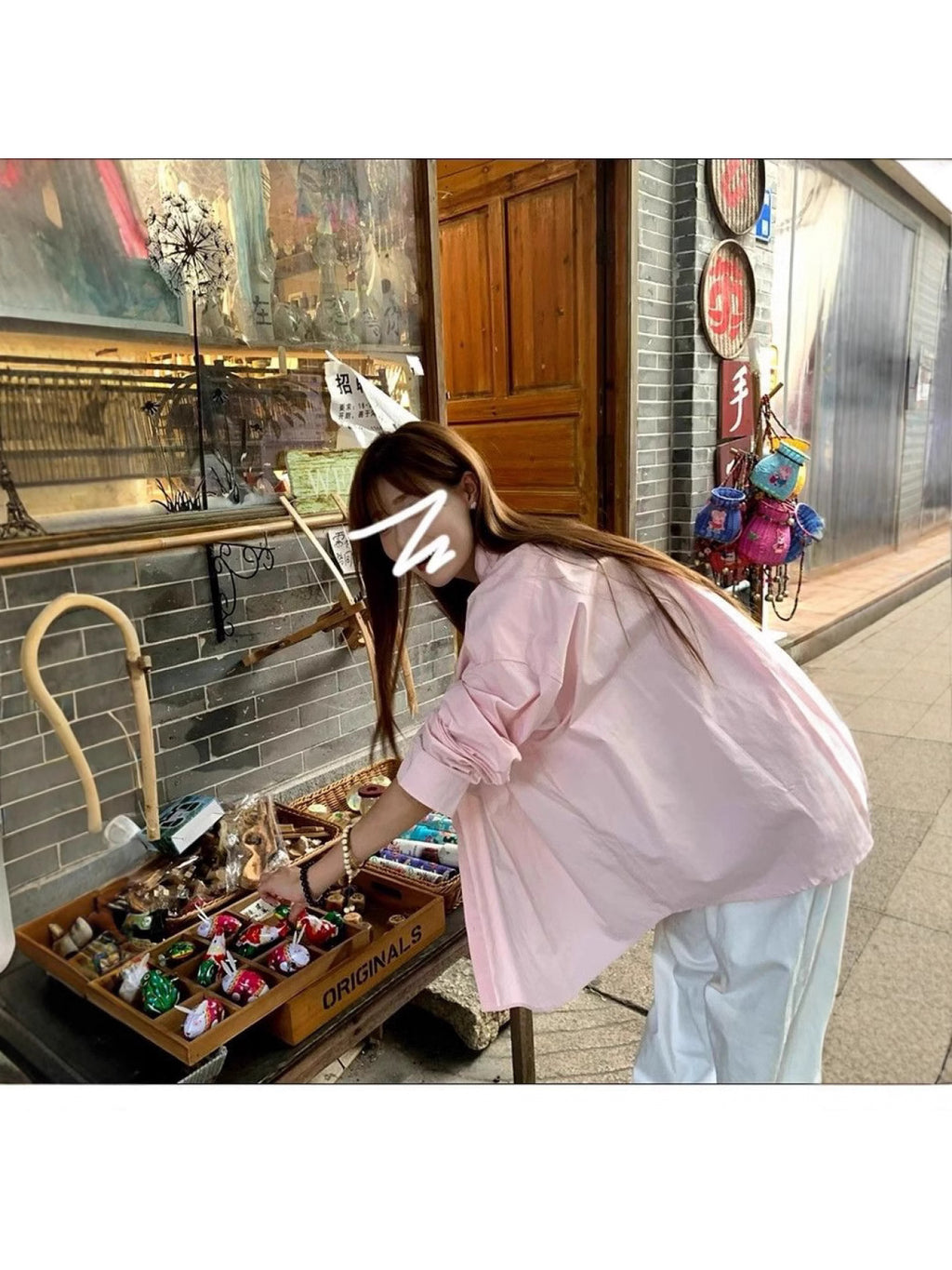 Women's Pink Collar Blouse Jacket - Loose-Fit Mid-Length Cardigan Coat, Lightweight Sunscreen Shirt for Autumn & Spring, Casual to Dressy Outerwear (Hand Wash\u002FDry Clean) - No Collarbone-Length Shortcuts