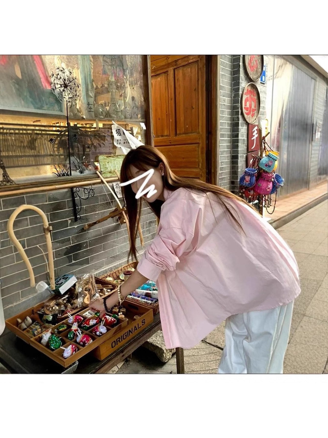 Women's Pink Collar Blouse Jacket - Loose-Fit Mid-Length Cardigan Coat, Lightweight Sunscreen Shirt for Autumn & Spring, Casual to Dressy Outerwear (Hand Wash\u002FDry Clean) - No Collarbone-Length Shortcuts