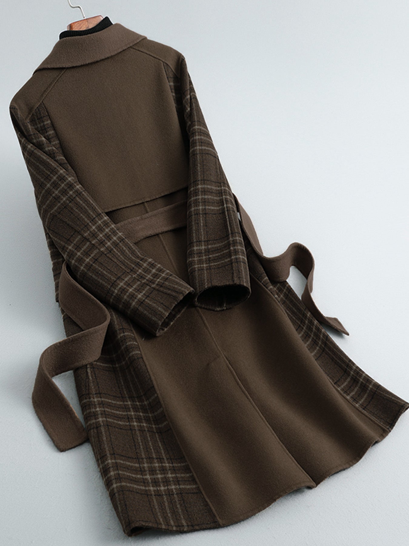 Women'S Elegant Long Coat - Chic Office to Party Outerwear, Structured H-Silhouette, Long Formal & Everyday Jacket for Fall\u002FWinter, Brown\u002F, Winter Fashion, Classic Design, Professional Women