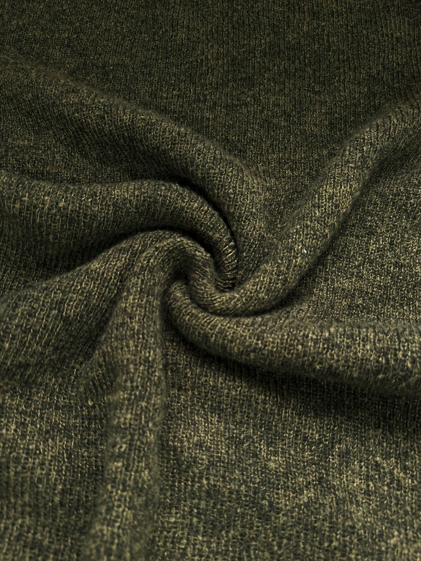 Women's V-neck Long-sleeved Dress, Plain Color Casual Ribbed Pullover Fleece Dress