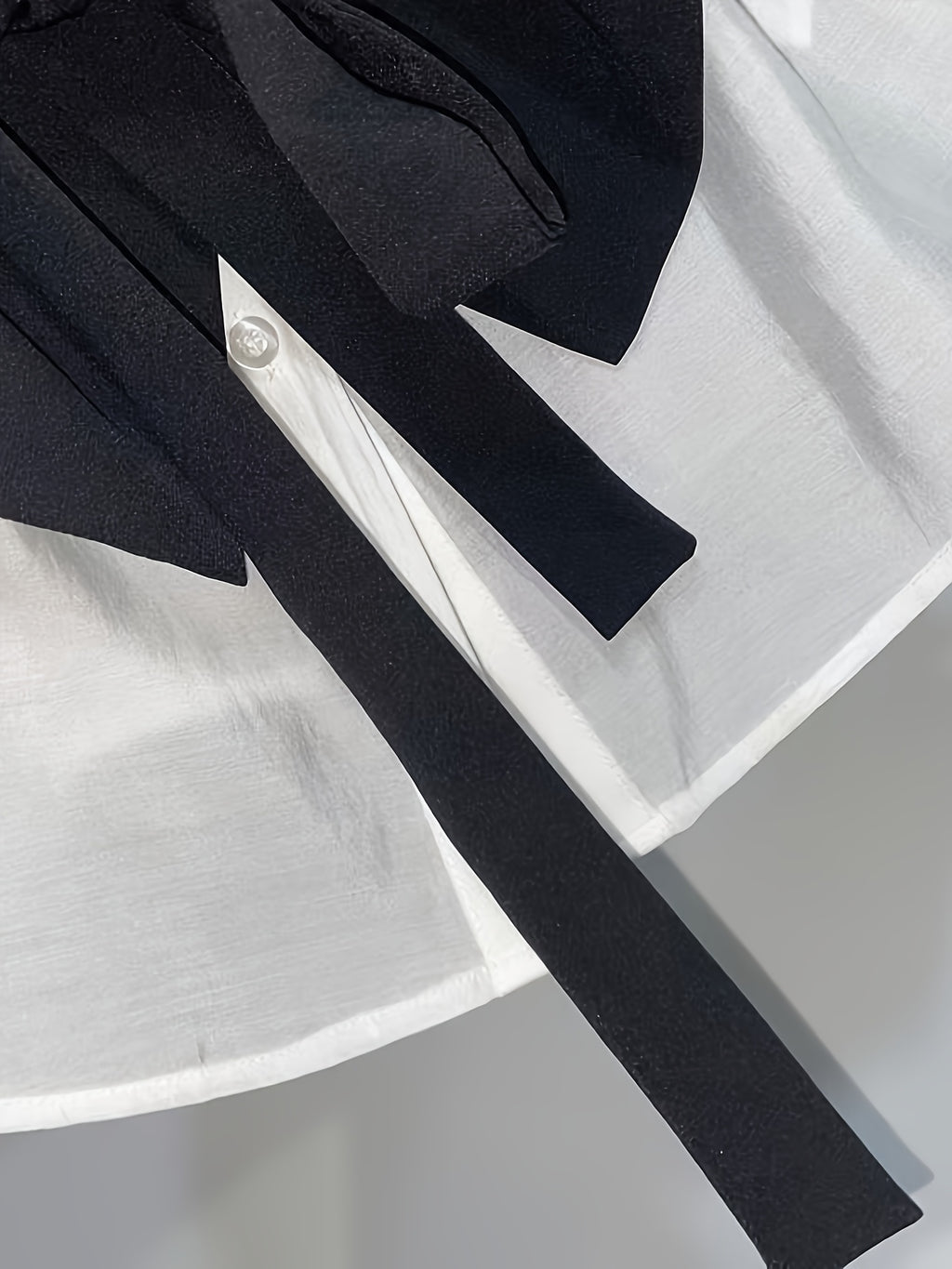 Office Ladies Elegant 2pcs Set For Women Summer Outfits 2025 Fashion Black Vest Patchwork White Polo Collar Shirts+shorts Sets Female Chic Overalls Women Summer Clothes