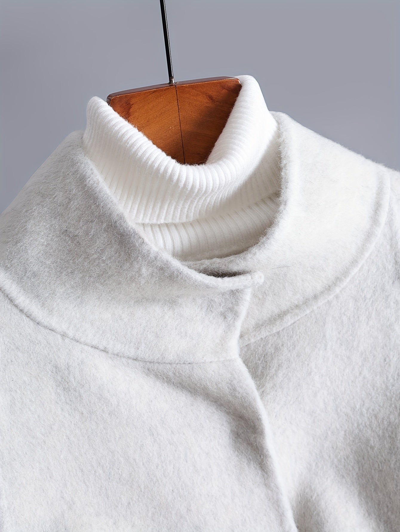 Women'S Elegant Winter Coat - Soft Warm Fleece-Lined Short Jacket with Belted Waist, Long Sleeves & Pockets, Casual Chic Outerwear for Everyday & Formal Events, Winter Jacket, Formal Event Attire, Sophisticated Style, Quality Stitching