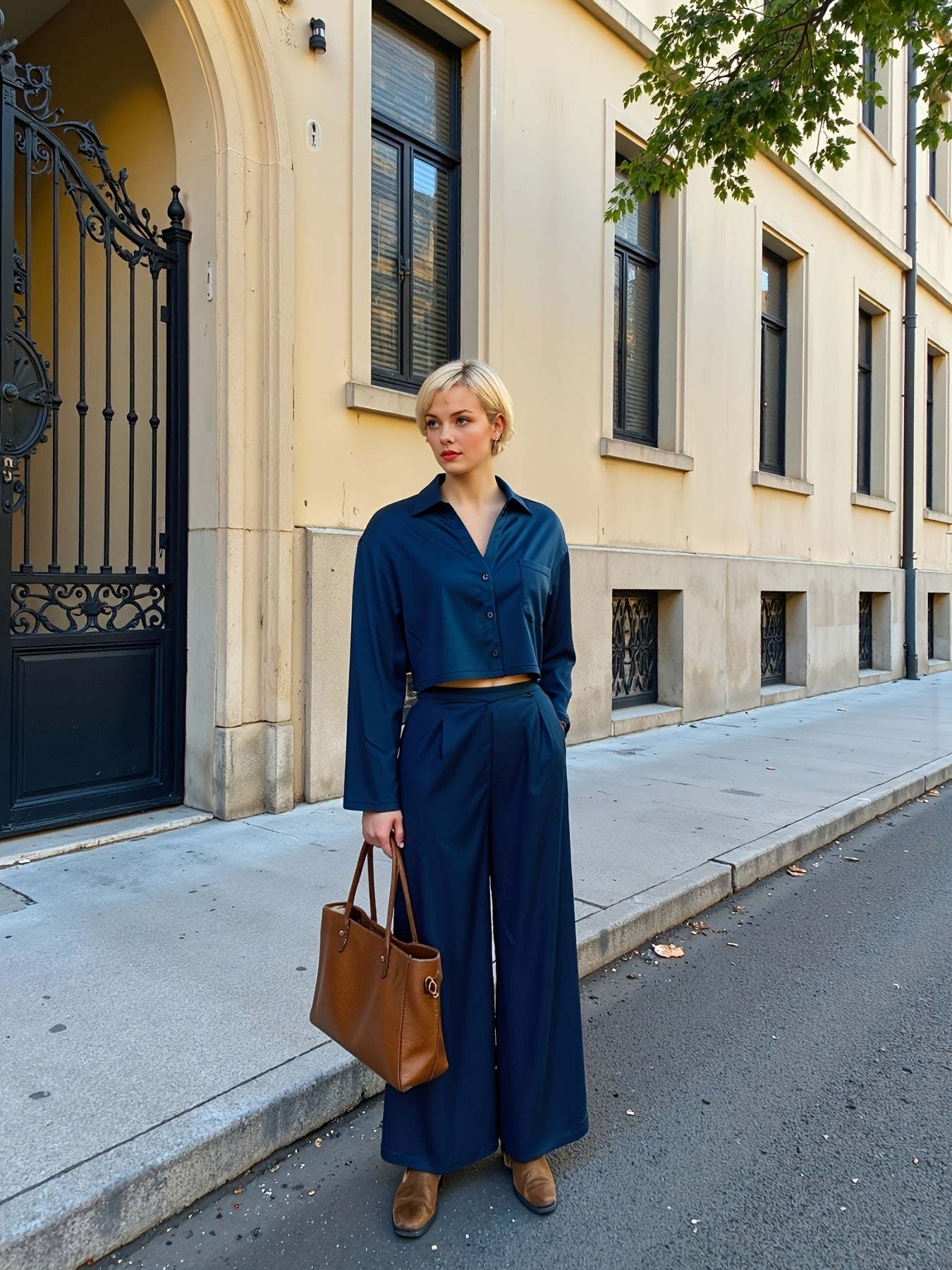 Women's Long Sleeved Top+long Pants Set for Spring And Autumn Thin Style Street Casual Morning Run Outfit