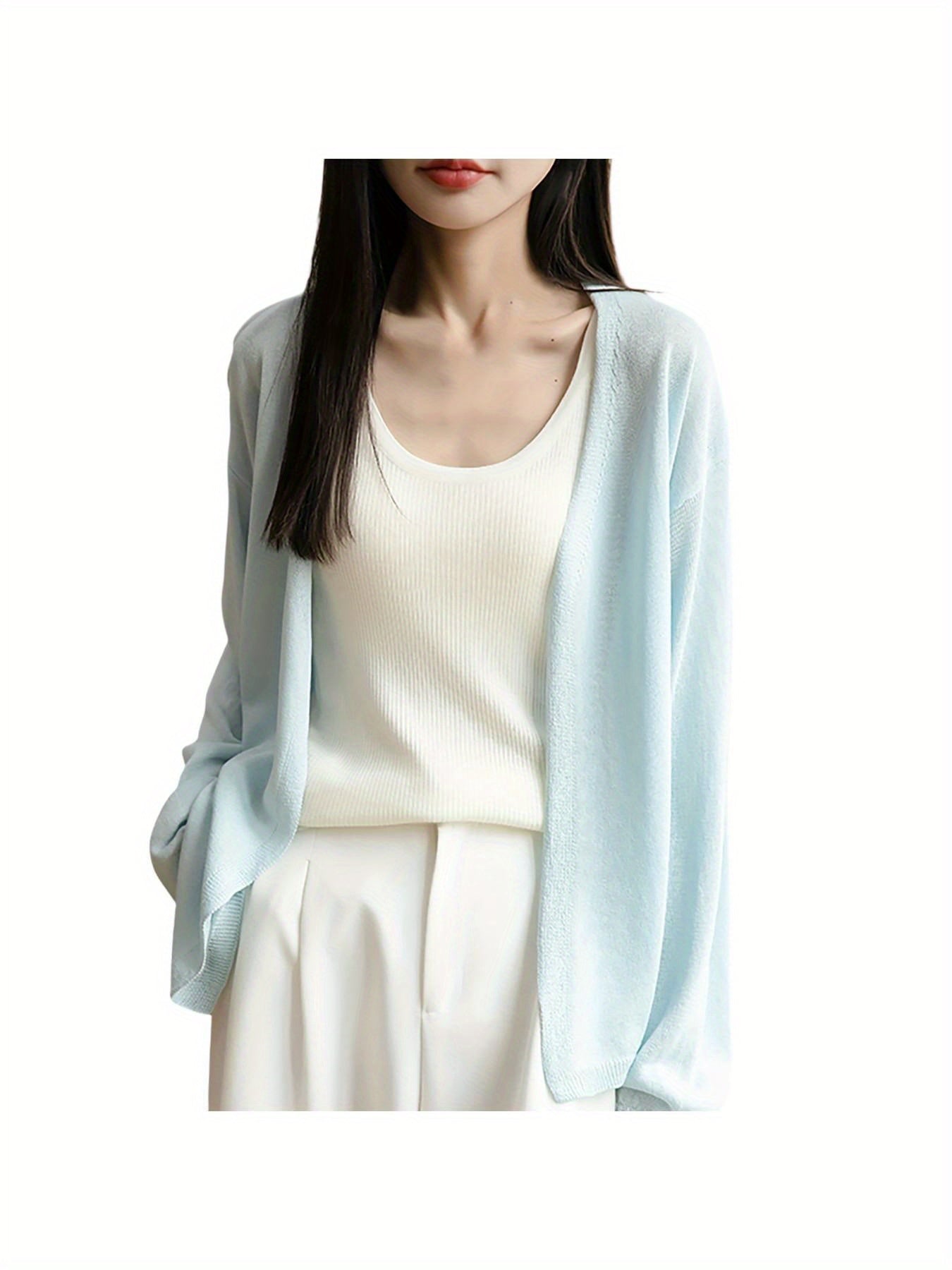 Lightweight Oversized Cardigan - Soft Grey Sweater Jacket with Collar, Long Sleeve Winter Coat for Layering, Machine Washable Loose Fit Outerwear (No Buttons\u002FLaces) - Casual to Professional Fall Winter Wear