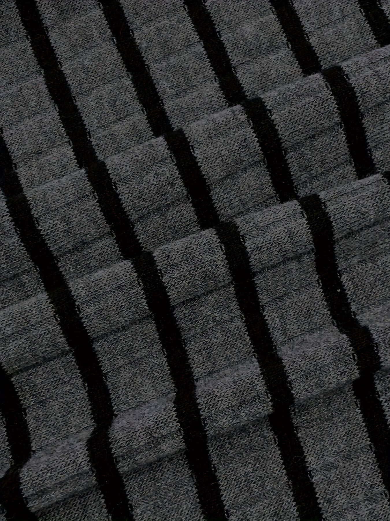 Women's Winter Off-the-Shoulder Striped Dress - Slim-Fit Bodycon Long Sleeve A-Line with Dark Grey & Black Horizontal Stripes, Machine Washable White Collar Neckline (No) for Parties, Weddings, Prom - Elegant Cold Weather