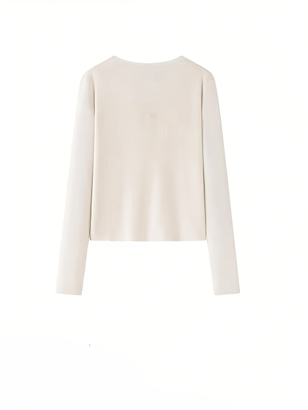 Women'S Casual Sweet Style Beige Cardigan with Bow Tie Detail - V-Neck, Long Sleeve, Button-Up Front, Ruffled Hem, Perfect for Spring & Fall, Casual Wear Cardigan | Vneck Cardigan | Construction