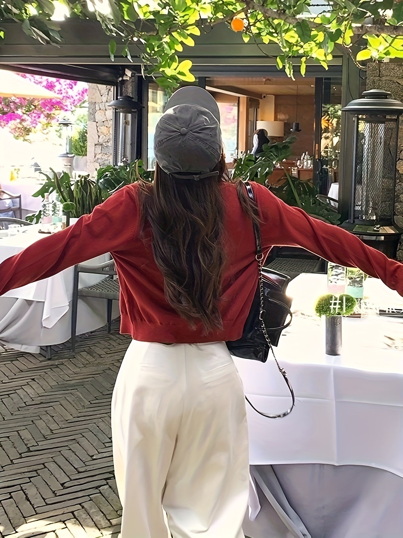 Women's Korean Style -Embroidered Cardigan Jacket - 4 Colors (White\u002FBlack\u002FNavy\u002FBeige) | Short Slim-Fit Blazer-like Coat with Collar & Golden-Tone Buttons | Spring\u002FFall Layering for Casual, Office & College Wear