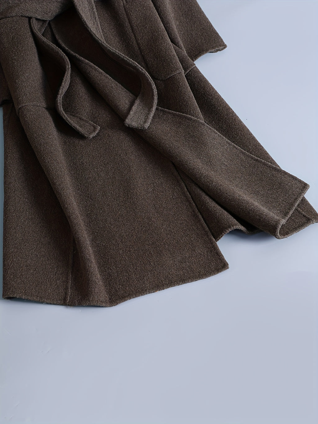 Women'S Elegant Hooded Coat - Long Formal & Everyday Outerwear, Chic Brown Winter Jacket with Front Pockets, Structured Fit for Fall\u002FWinter, Ladies Winter Coats, Fall Fashion, Sophisticated Design, Durable Fabric, Office Wear