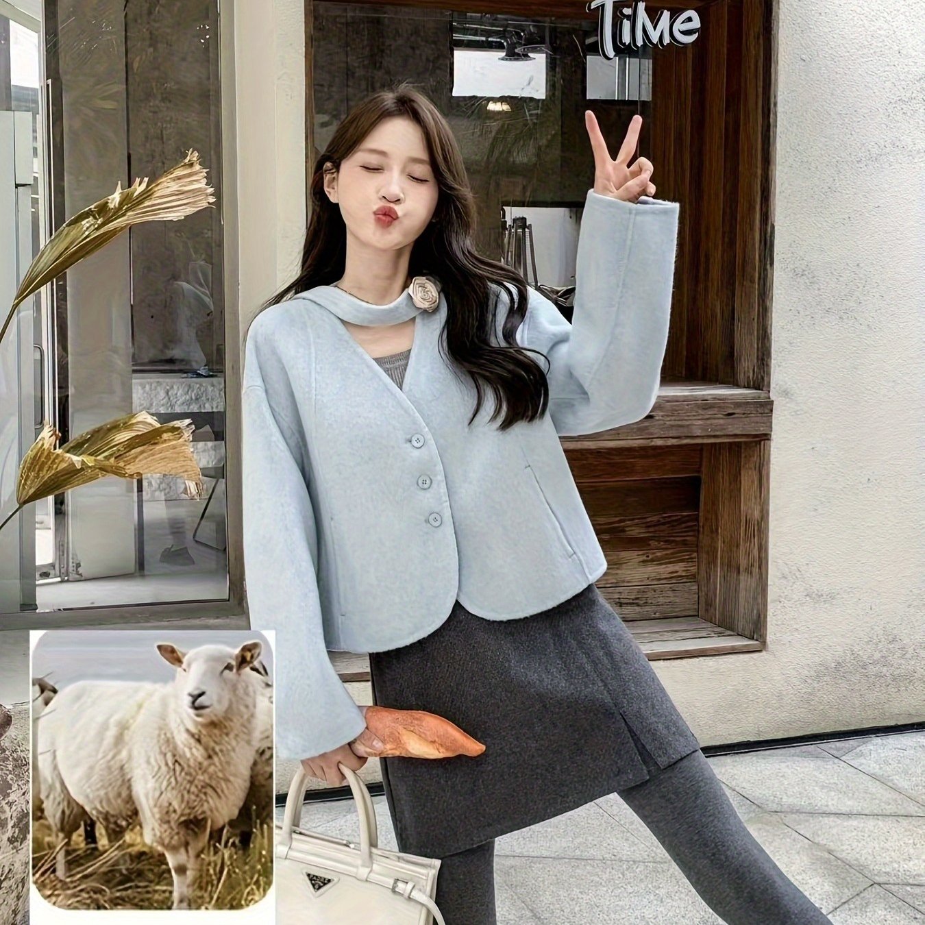 Women's Short Blazer Jacket - Cute Collar & Structured Pin, \u002FBlack\u002FNavy\u002FGrey Tailored Short Coat for Fall\u002FWinter, Casual & Professional Wear, Versatile Outerwear (Dry Clean Only)