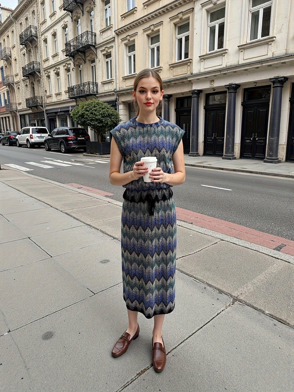 Sweet And Cool Sleeveless Top + High-waisted Long Skirt American Retro Style Two-piece Set