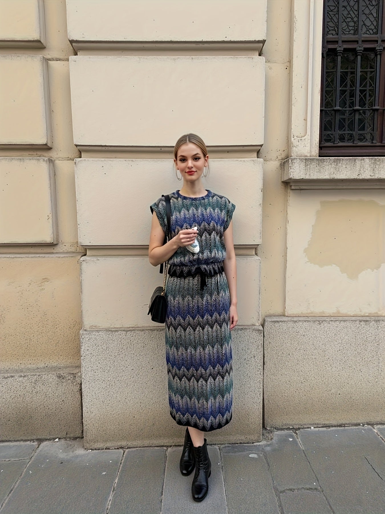 Sweet And Cool Sleeveless Top + High-waisted Long Skirt American Retro Style Two-piece Set