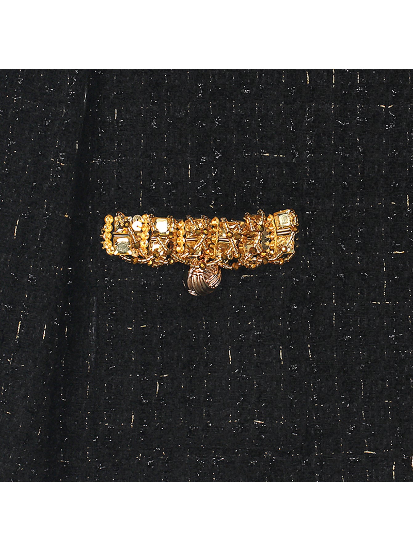 Women'S Elegant French-Inspired Beaded-Embellished Coat - Long Sleeve, Button-Up Front, Mid-Length, Solid Color, Perfect for Fall\u002FWinter, Casual to Formal Wear, Casual Winter Wear | Frenchinspired Coat | Coat