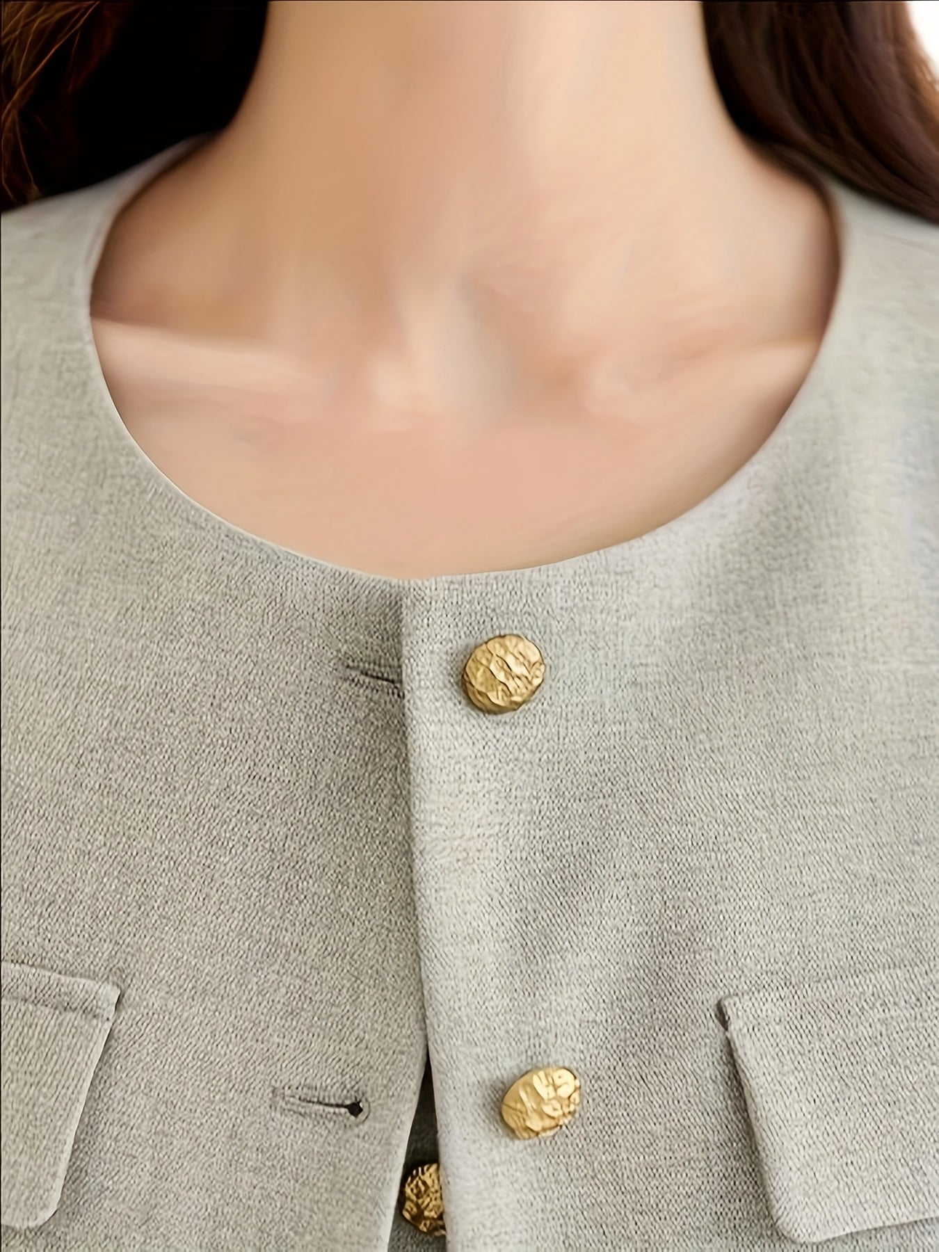 Elegant French-Inspired Two-Piece Set: Spring\u002FAutumn Long Sleeve Jacket with Waist-Cinching Design and a Skirt with Spaghetti Straps, Featuring a Button Detail, Perfect for a Chic Look