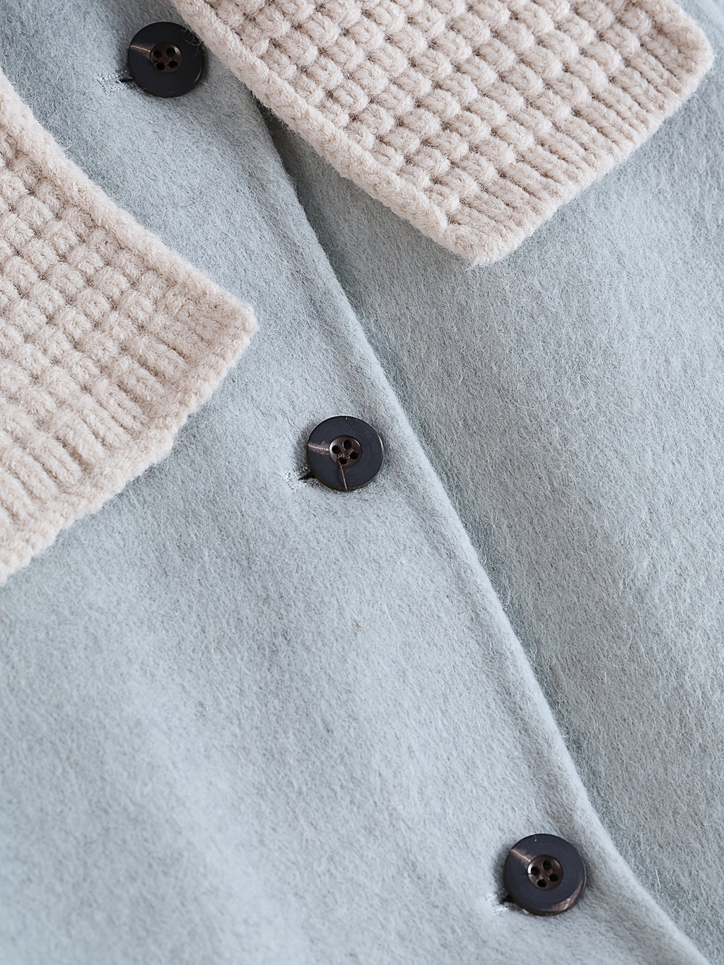 Women'S Mint Green Luxury Wool Coat - Elegant Lapel Collar Single-Breasted Winter Jacket with Pockets, Soft Warm Outerwear for Fall & Winter, Casual to Formal Events, Winter Coat, Formal Event Attire, Sophisticated Style, Durable Fabric