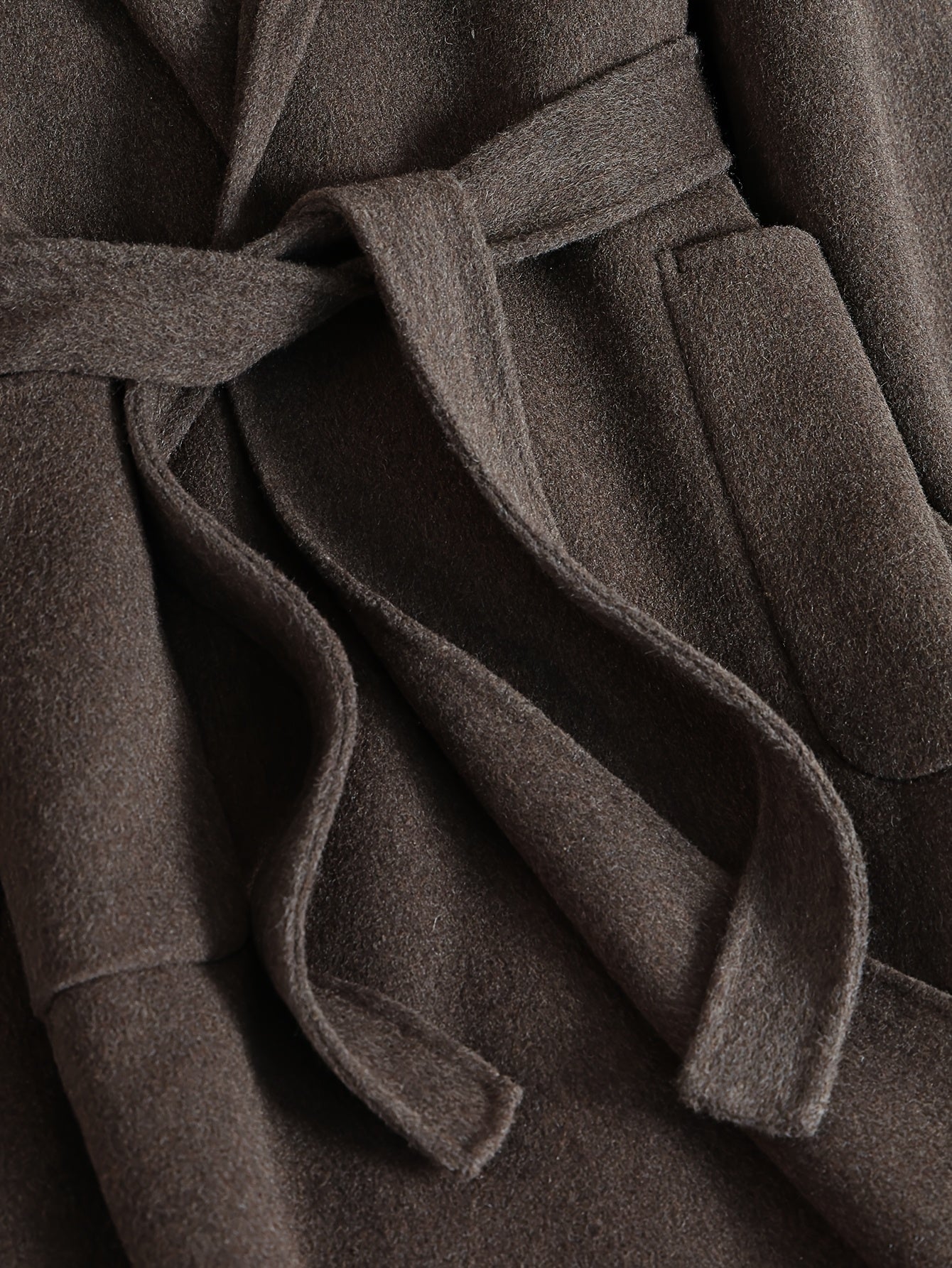 Women'S Elegant Hooded Coat - Long Formal & Everyday Outerwear, Chic Brown Winter Jacket with Front Pockets, Structured Fit for Fall\u002FWinter, Ladies Winter Coats, Fall Fashion, Sophisticated Design, Durable Fabric, Office Wear