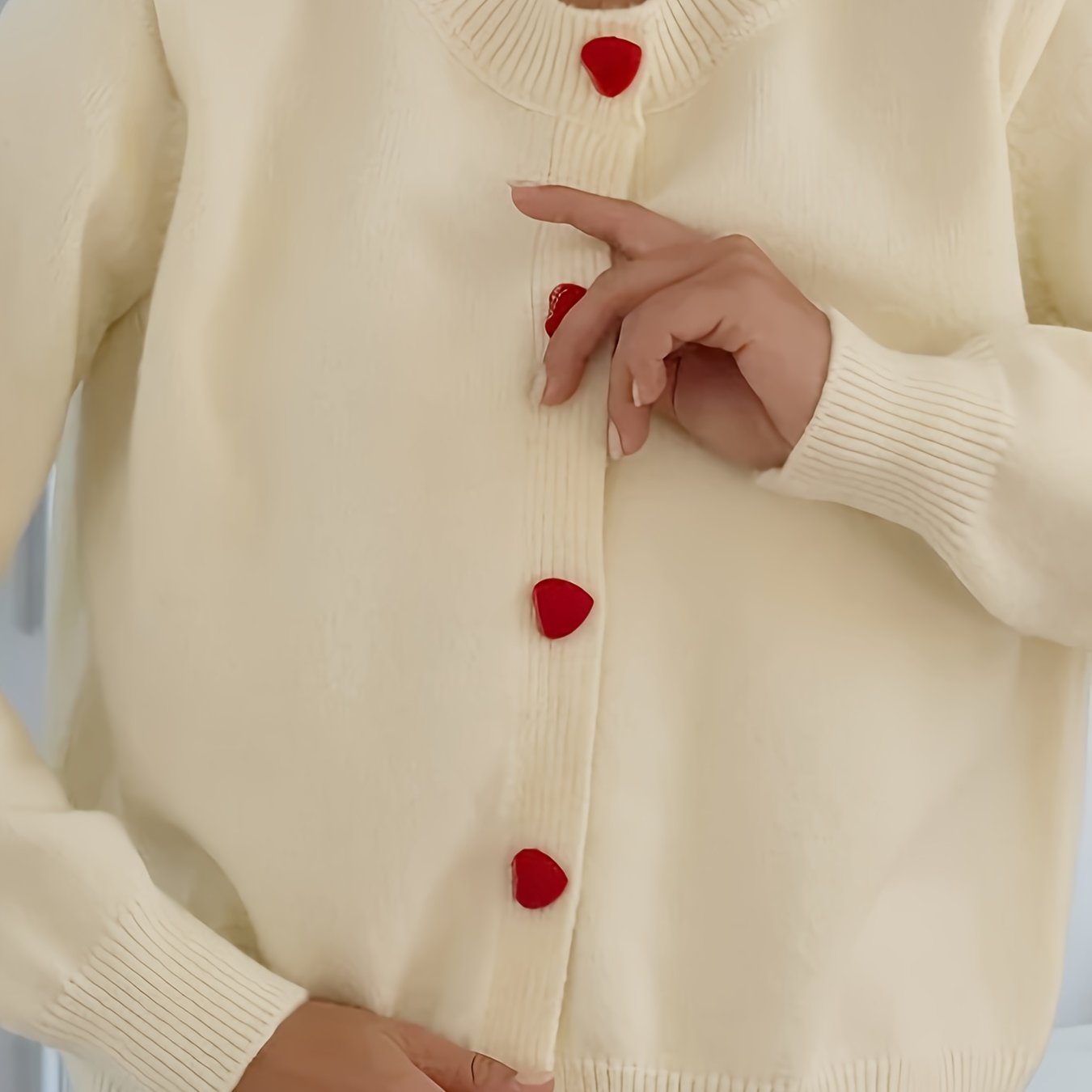Round Neck Buttoned Cardigan